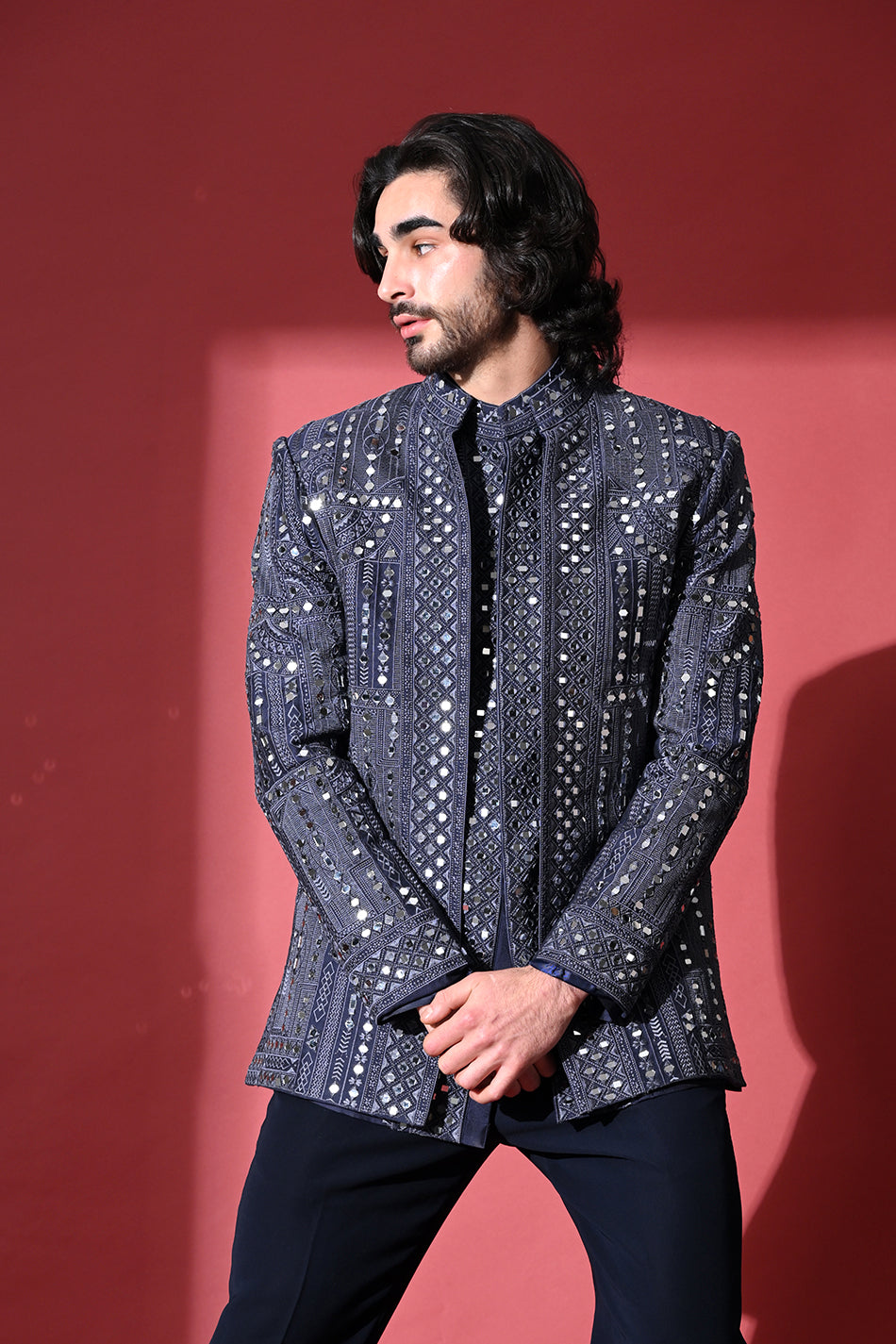 ZORVAN MIRROR JODHPURI WITH TROUSERS